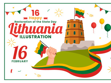 16 Lithuania Restoration of the State Day Illustration preview picture