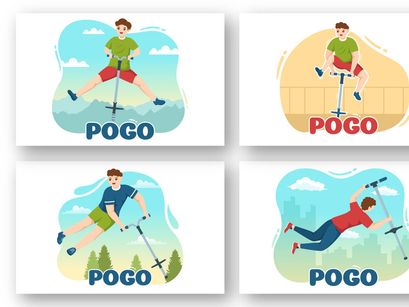 10 Sport Jump Pogo Illustration