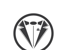 Classic tie icon and suit fashion man logo design
