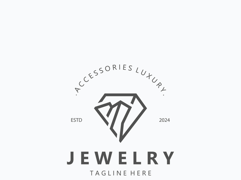 Jewelry Logo Template Design, diamond shop, accessories fashion Design, simple icon
