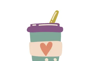 Motion purple green yellow milk tea stickers stamps