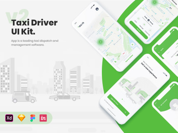 Taxi Driver App UI Kit preview picture
