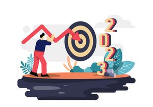 Happy new year 2023 flat illustration