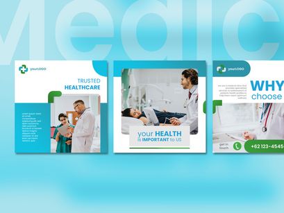 Medical Social Media Post - blue color theme