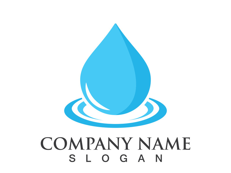 Water drop logo icon illustration template design