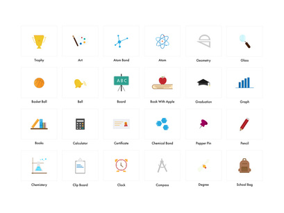 Education Color Icons
