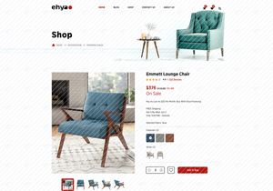UI de site de móveis modernos
