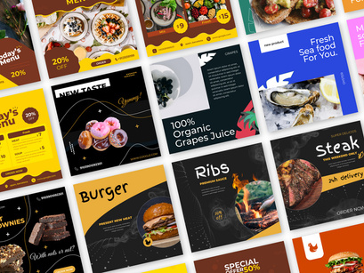 Instagram Food Template Canva and figma