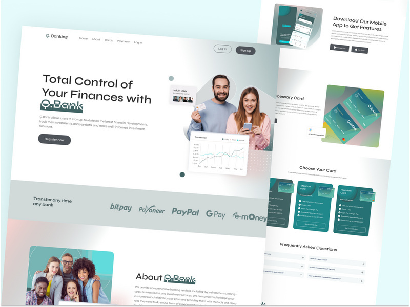 Finance Website Landing Page