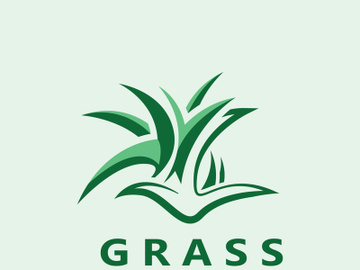 Grass logo image plant nature logo design template vector preview picture