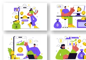 10 Bitcoin Mining Illustration