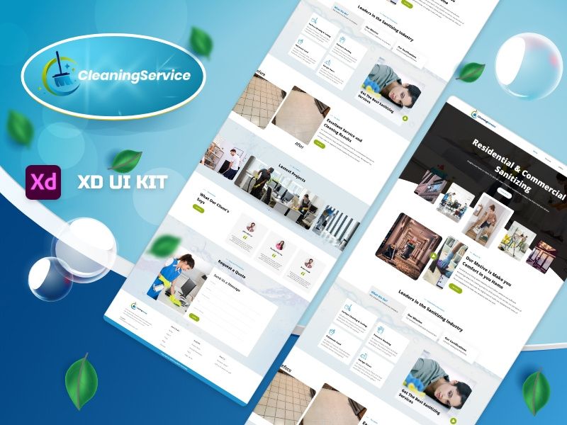 Cleaning Service Template - UI Adobe XD
