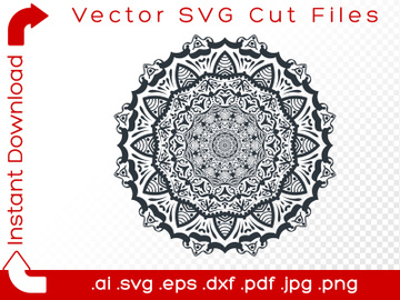Mandala Zentangle SVG Cut File preview picture