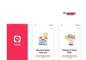 Food ordering & Delivery UI Kit for SKETCH