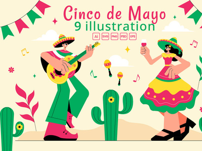 9 Cinco de Mayo Celebration Illustration