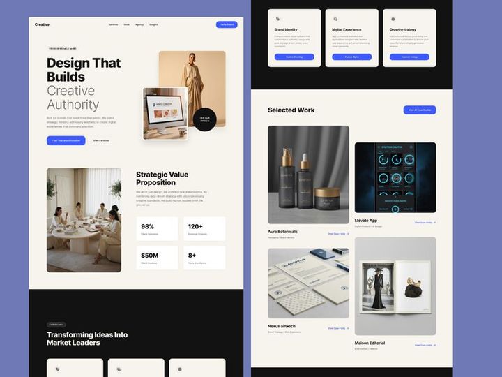 Premium Creative Agency Website Design | Luxury Brand Studio Lan