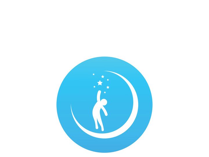 People star logo design to achieve a success or dream.