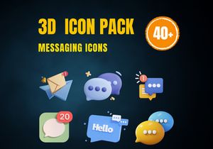 3D Icon for Messaging