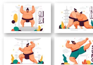 9 Sumo Wrestler Illustration