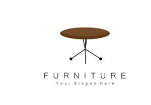 Furniture Logo Design, Home Furniture Illustration Table Icons, Chairs, Cupboards, Lamps