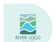 River Logo vector icon illustration design template
