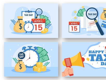 14 Tax Day Illustration