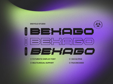 BEXAGO - Futuristic Font preview picture