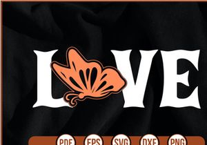 Butterfly LOVE t shirt Design