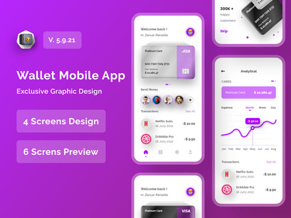 Wallet Mobile App UI Kits