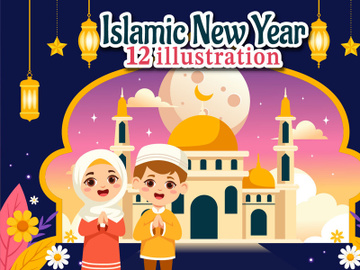 12 Happy Islamic New Year Illustration preview picture