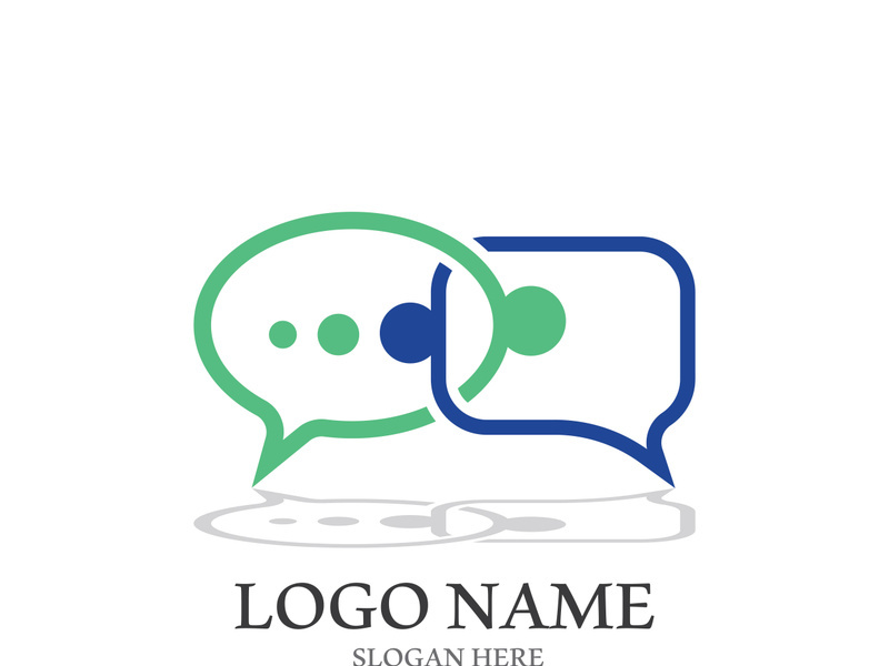 Speech bubble icon logo template vector illustration