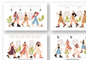 9 Fashion Runway Illustration