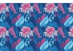illustration features exotic jungle plants