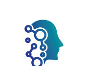 Digital abstract icon human head tech logo vector design inspiration