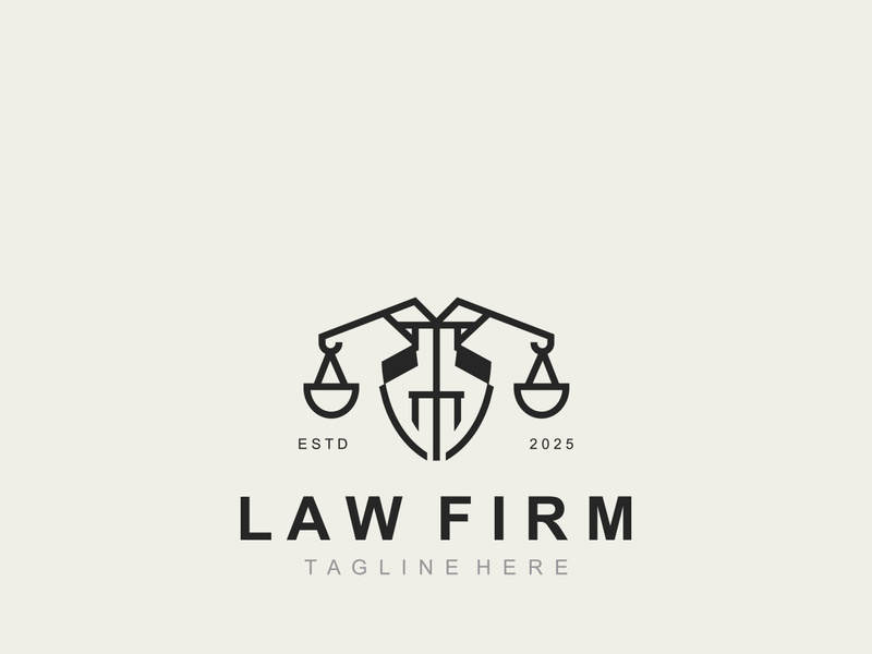 Law firm Logo lawyer office Simple Design inspiration symbol template