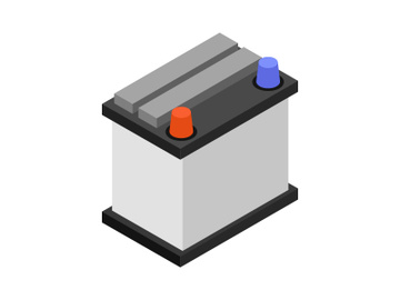 Isometric car battery preview picture