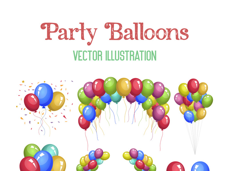 Party balloons decoration, birthday, anniversary collection