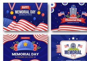 17 Memorial Day Vector Illustration