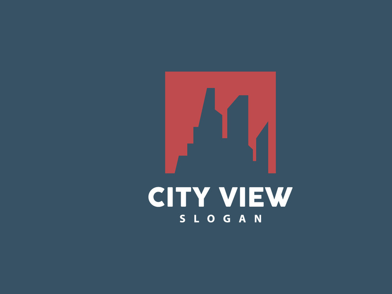 Cityscape Logo, Metropolis Skyline Design, City Building Vector, Icon Symbol Illustration