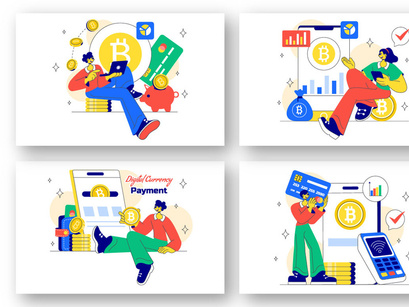 10 Digital Currency Payment Illustration