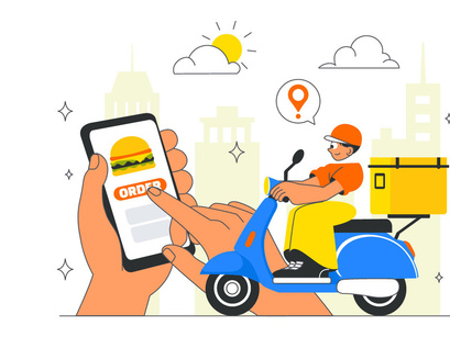 10 Online Food Delivery Apps Illustration