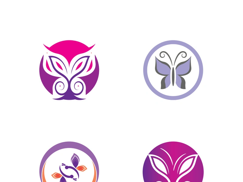 Butterfly logo icon vector design illustration