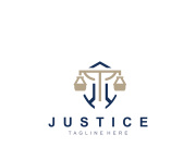 Justice logo design simple lawyer minimalist legal symbol illustration