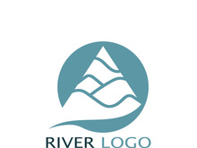 River Logo vector icon illustration design template