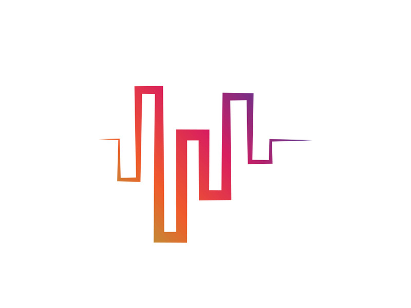 Sound waves vector illustration