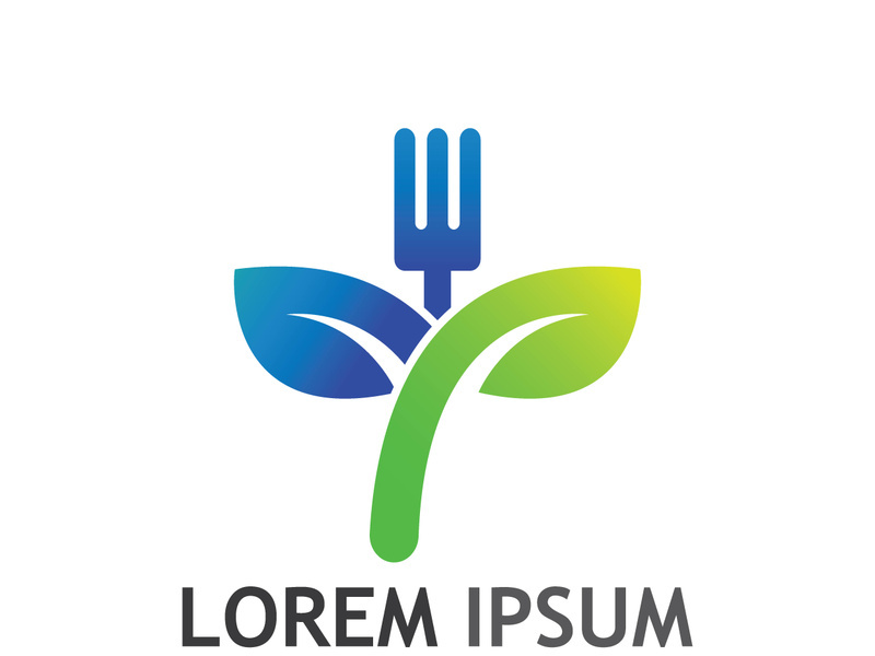 Leaf and spoon logo