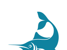 Fish logo template. Creative vector symbol