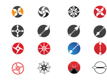 Ninja weapon knife logo vector element design