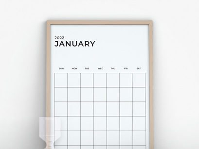 Monthly Calendar Vertical Printable Calendar Template Year 2022 Calendar Monday-Sunday A4/Letter