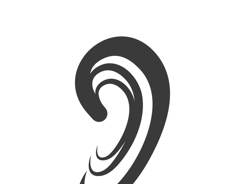 Hearing logo template and symbol vector icon design